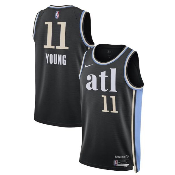 Maillot unisexe Atlanta Hawks Trae Young Nike noir 2023-24 Swingman - City Edition - Boutique officielle de maillots NBA