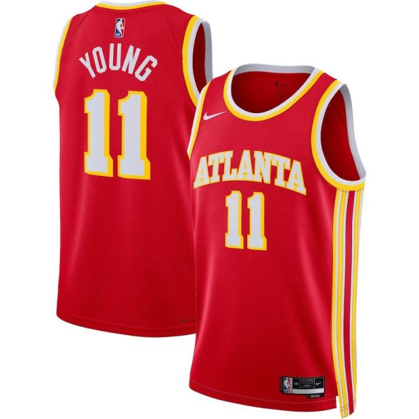 Maillot unisexe Atlanta Hawks Trae Young Nike rouge 2023-24 Swingman - Édition Icon - Boutique officielle de maillots NBA