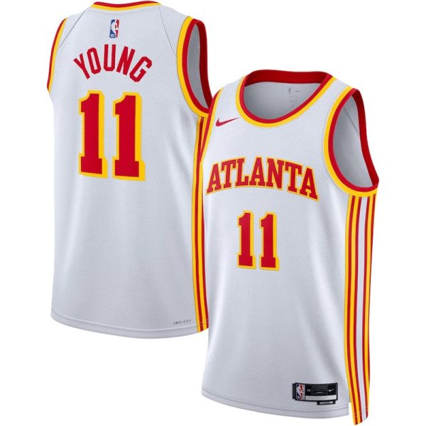 Maillot unisexe Atlanta Hawks Trae Young Nike blanc 2023-24 Swingman - Édition Association - Boutique officielle de maillots NBA