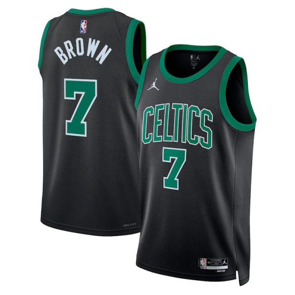 Maillot unisexe Boston Celtics Jaylen Brown Jordan Black Swingman - Édition Statement - Boutique officielle de maillots NBA