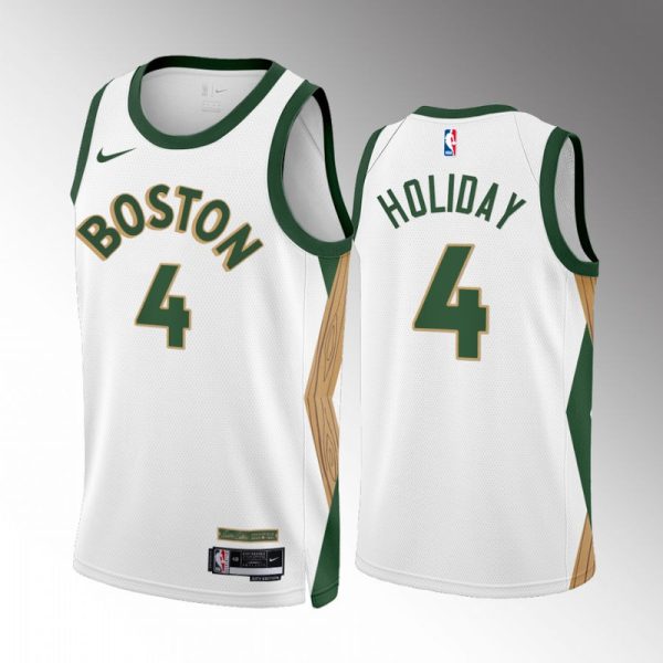 Maillot unisexe Boston Celtics Jrue Holiday Nike blanc 2023-24 Swingman - City Edition - Boutique officielle de maillots NBA