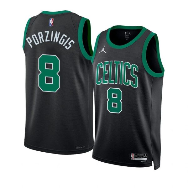 Maillot unisexe Boston Celtics Kristaps Porzingis Jordan Swingman noir - Édition Statement - Boutique officielle de maillots NBA