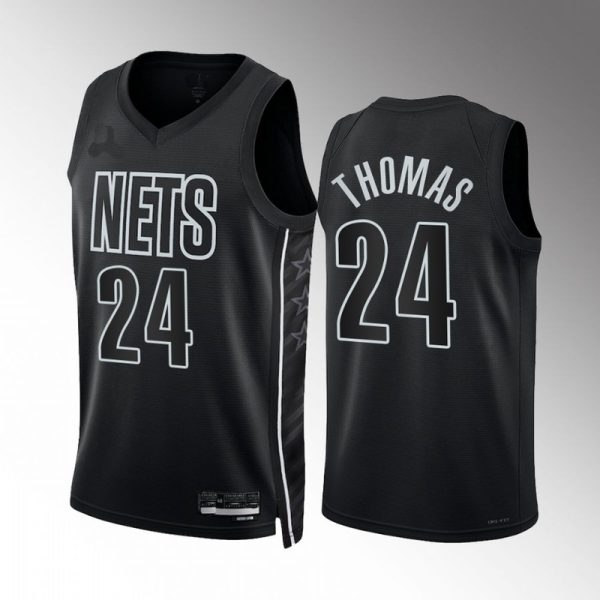 Maillot unisexe Brooklyn Nets Cam Thomas Jordan Swingman noir - Édition Statement - Boutique officielle de maillots NBA