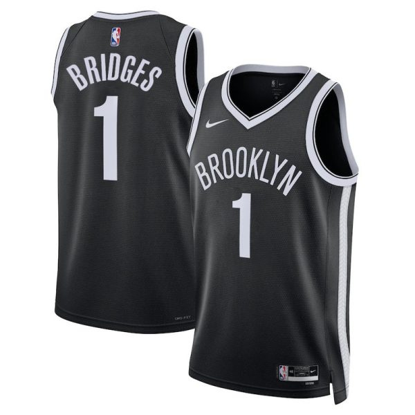 Maillot Nike Swingman noir unisexe Brooklyn Nets Mikal Bridges - Édition Icon - Boutique officielle de maillots NBA