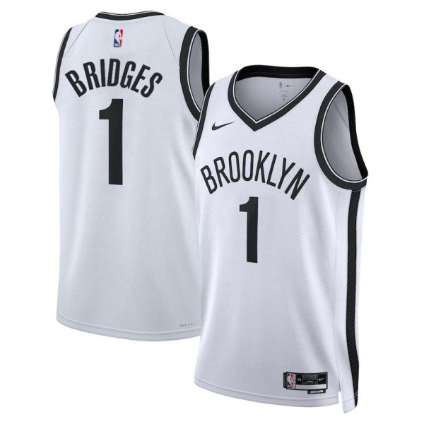 Maillot Nike Swingman unisexe Brooklyn Nets Mikal Bridges blanc - Édition Association - Boutique officielle de maillots NBA