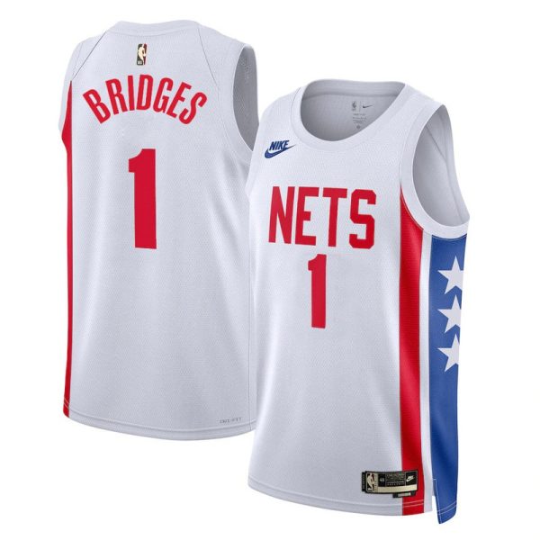 Maillot Nike Swingman unisexe Brooklyn Nets Mikal Bridges blanc - Édition classique - Boutique officielle de maillots NBA