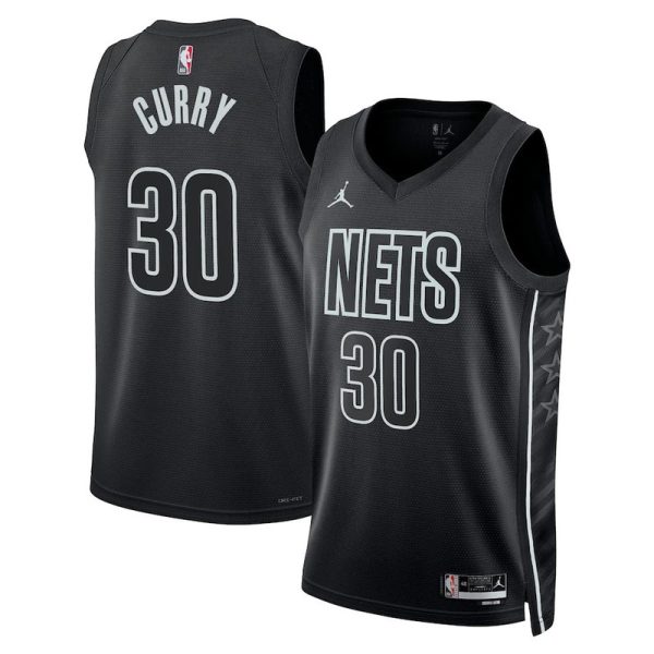 Maillot unisexe Brooklyn Nets Seth Curry Jordan Swingman noir - Édition Statement - Boutique officielle de maillots NBA