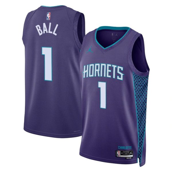 Maillot unisexe Charlotte Hornets LaMelo Ball Jordan Brand Purple Swingman - Édition Statement - Boutique officielle de maillots NBA