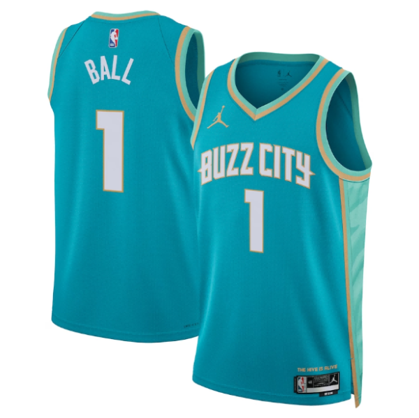 Maillot unisexe Charlotte Hornets LaMelo Ball Jordan Brand Teal 2023-24 Swingman - City Edition - Boutique officielle de maillots NBA