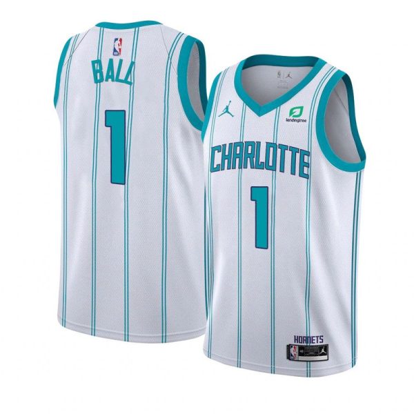 Maillot unisexe Charlotte Hornets LaMelo Ball Jordan Brand blanc Swingman - Édition Association - Boutique officielle de maillots NBA