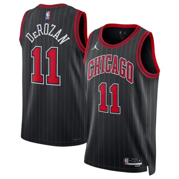 Maillot unisexe Chicago Bulls DeMar DeRozan Jordan Swingman noir - Édition Statement - Boutique officielle de maillots NBA