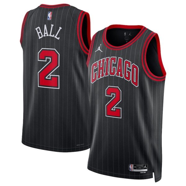 Maillot unisexe Chicago Bulls Lonzo Ball Jordan Swingman noir - Édition Statement - Boutique officielle de maillots NBA