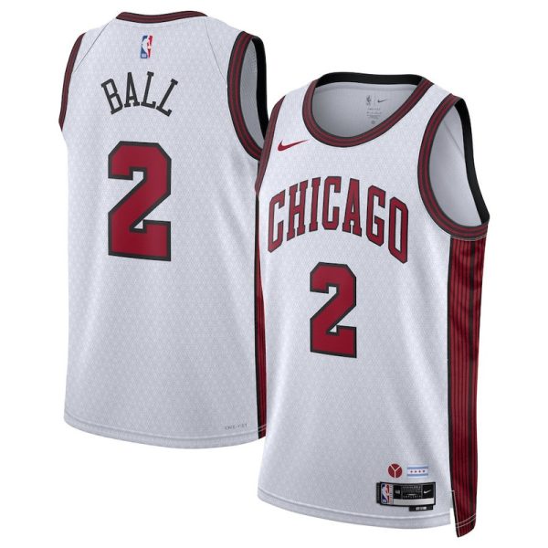 Maillot Swingman unisexe Chicago Bulls Lonzo Ball Nike blanc 2022-23 - City Edition - Boutique officielle de maillots NBA