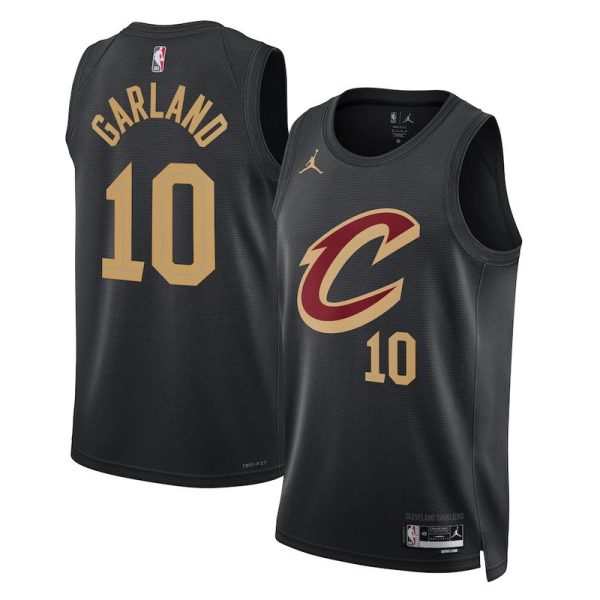 Maillot unisexe Cleveland Cavaliers Darius Garland Jordan Black Swingman - Édition Statement - Boutique officielle de maillots NBA