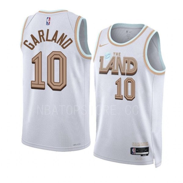 Maillot unisexe Cleveland Cavaliers Darius Garland Nike blanc 2022-23 Swingman - City Edition - Boutique officielle de maillots NBA