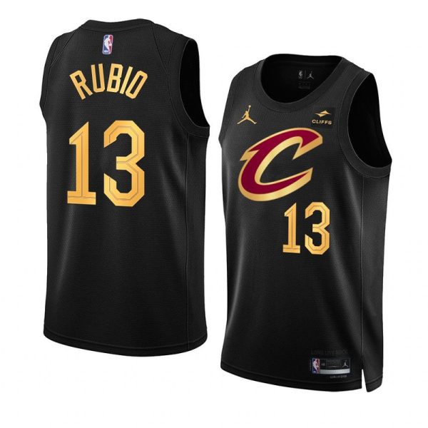 Maillot unisexe Cleveland Cavaliers Ricky Rubio Jordan Swingman noir - Édition Statement - Boutique officielle de maillots NBA