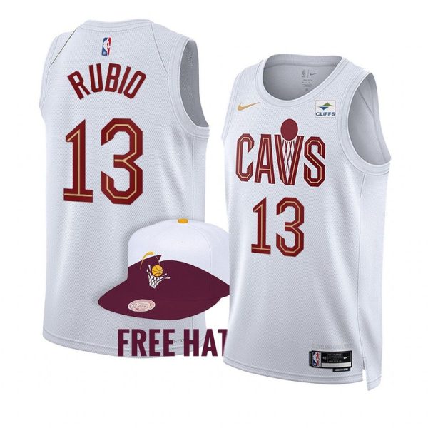 Maillot Nike Swingman blanc unisexe des Cleveland Cavaliers Ricky Rubio - Édition Association - Boutique officielle de maillots NBA