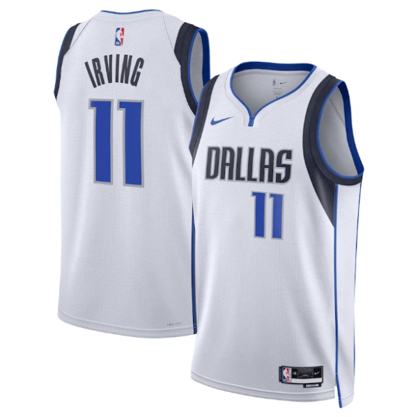 Maillot unisexe Dallas Mavericks Kyrie Irving Nike blanc Swingman - Édition Assocition - Boutique officielle de maillots NBA
