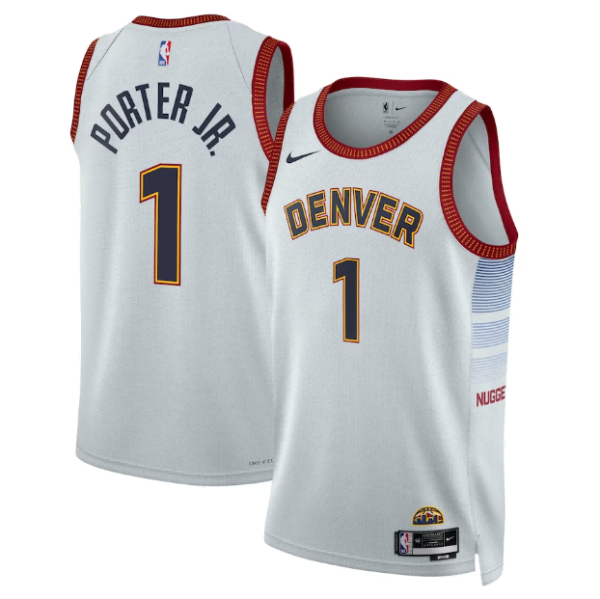Maillot unisexe Denver Nuggets Michael Porter Jr Nike blanc 2022-23 Swingman - City Edition - Boutique officielle de maillots NBA