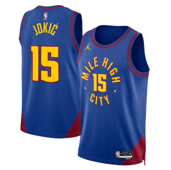 Maillot unisexe Denver Nuggets Nikola Jokic Nike Swingman bleu - Édition Statement - Boutique officielle de maillots NBA