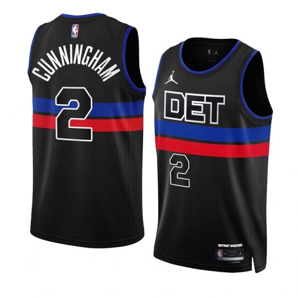 Maillot unisexe Detroit Pistons Cade Cunningham Jordan Black Swingman - Édition Statement - Boutique officielle de maillots NBA