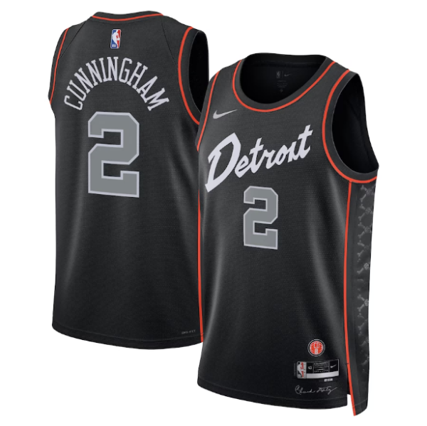 Maillot unisexe Detroit Pistons Cade Cunningham Nike noir 2023-24 Swingman - City Edition - Boutique officielle de maillots NBA