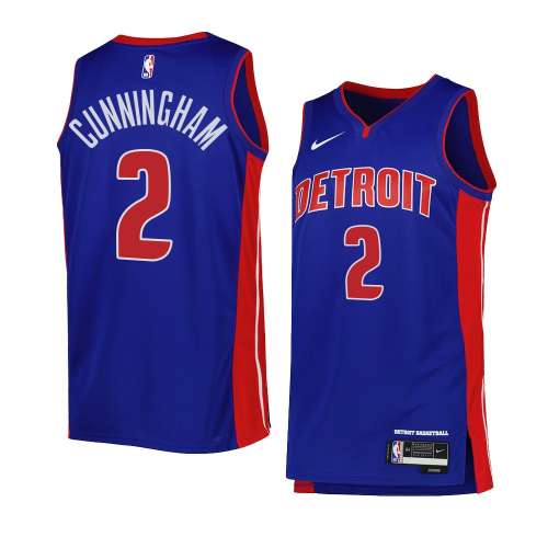 Maillot unisexe Detroit Pistons Cade Cunningham Nike Royal Swingman - Édition Icon - Boutique officielle de maillots NBA
