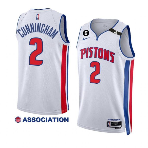 Maillot unisexe Detroit Pistons Cade Cunningham Nike blanc Swingman - Édition Association - Boutique officielle de maillots NBA