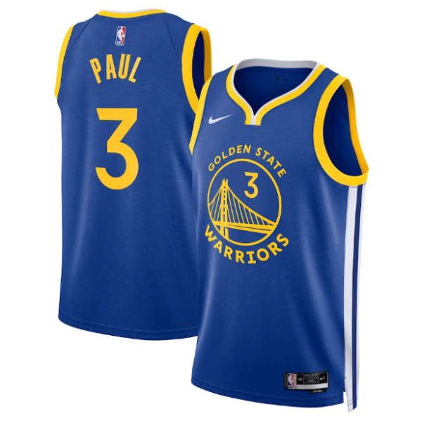 Maillot unisexe Golden State Warriors Chris Paul Nike Royal Swingman - Édition Icon - Boutique officielle de maillots NBA