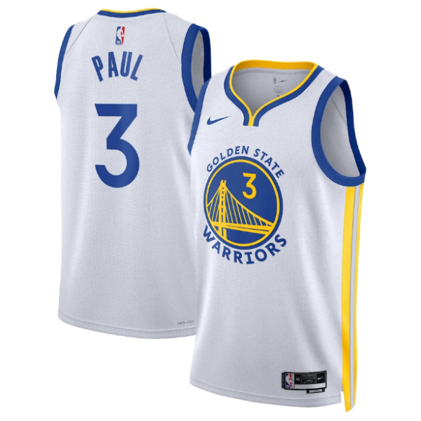 Maillot unisexe Golden State Warriors Chris Paul Nike Swingman blanc - Édition Association - Boutique officielle de maillots NBA