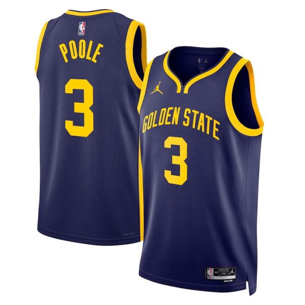 Maillot unisexe Golden State Warriors Jordan Poole Jordan Navy Swingman - Icon Edition - Boutique officielle de maillots NBA