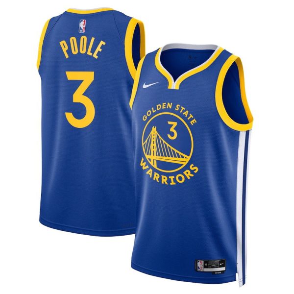 Maillot unisexe Golden State Warriors Jordan Poole Nike Royal Swingman - Édition Icon - Boutique officielle de maillots NBA