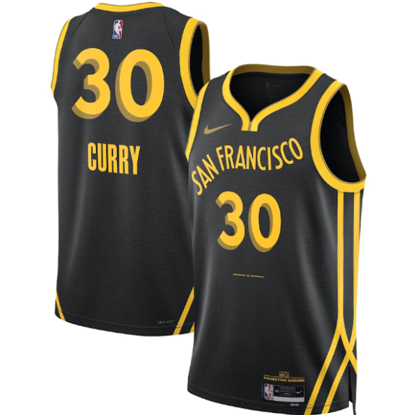 Maillot unisexe Golden State Warriors Stephen Curry Nike Noir 2023-24 Swingman - City Edition - Boutique officielle de maillots NBA