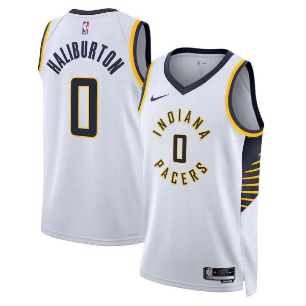 Maillot unisexe Indiana Pacers Tyrese Haliburton Nike Swingman blanc - Édition Association - Boutique officielle de maillots NBA