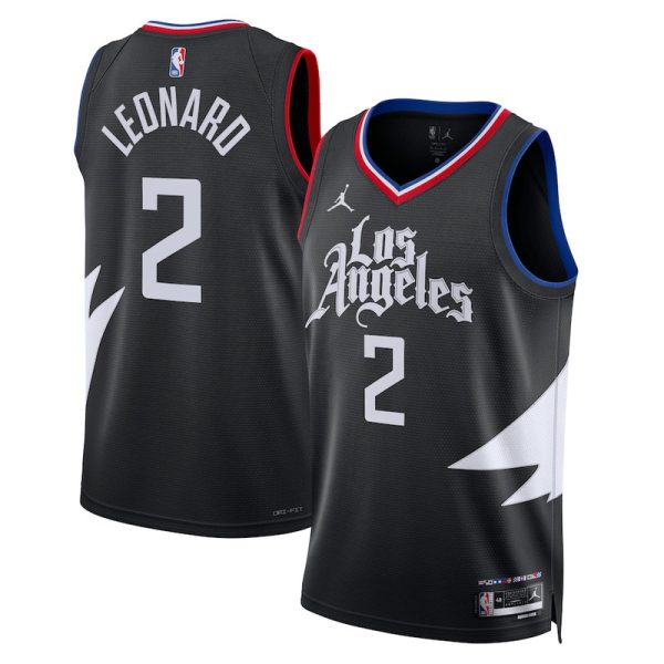 Maillot unisexe LA Clippers Kawhi Leonard Jordan Swingman noir - Édition Statement - Boutique officielle de maillots NBA