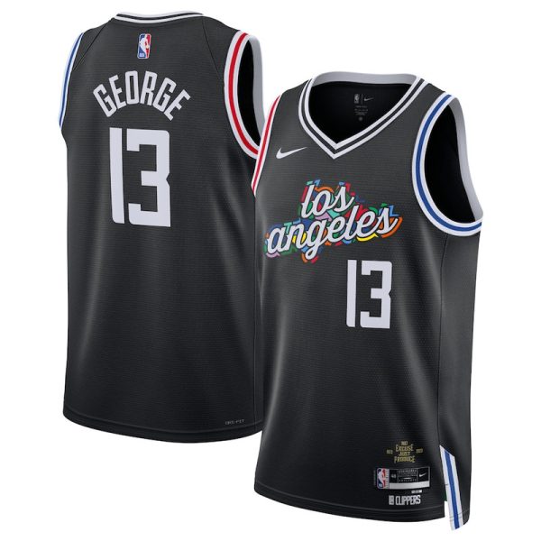 Maillot unisexe LA Clippers Paul George Nike Noir 2022-23 Swingman - City Edition - Boutique officielle de maillots NBA