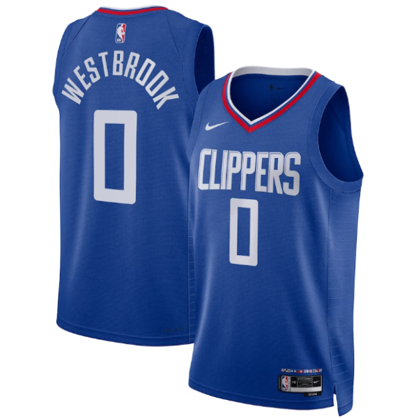 Maillot unisexe LA Clippers Russell Westbrook Nike Swingman bleu - Édition Icon - Boutique officielle de maillots NBA