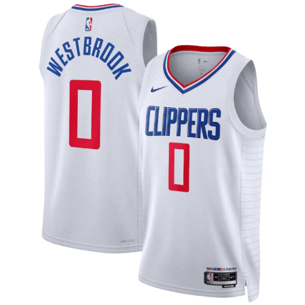 Maillot unisexe LA Clippers Russell Westbrook Nike Swingman blanc - Édition Association - Boutique officielle de maillots NBA