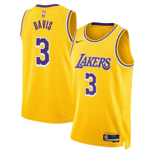 Maillot unisexe Los Angeles Lakers Anthony Davis Nike Swingman jaune - Édition Icon - Boutique officielle de maillots NBA