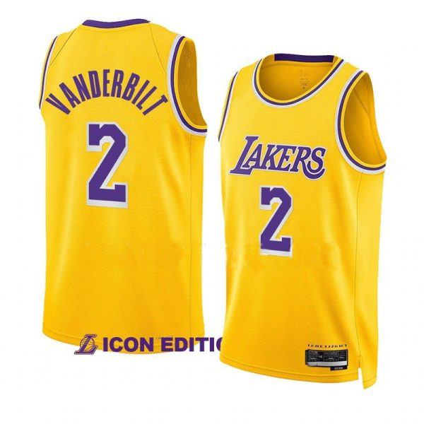 Maillot unisexe Los Angeles Lakers Jarred Vanderbilt Nike Swingman jaune - Édition Icon - Boutique officielle de maillots NBA