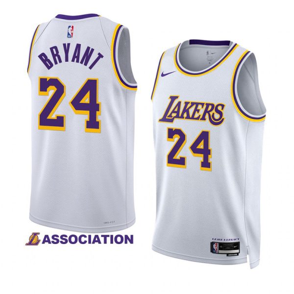Unisex Los Angeles Lakers Kobe Bryant Nike White Swingman Jersey - Association Edition