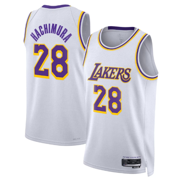 Maillot unisexe Los Angeles Lakers Rui Hachimura Nike Swingman blanc - Édition Association - Boutique officielle de maillots NBA