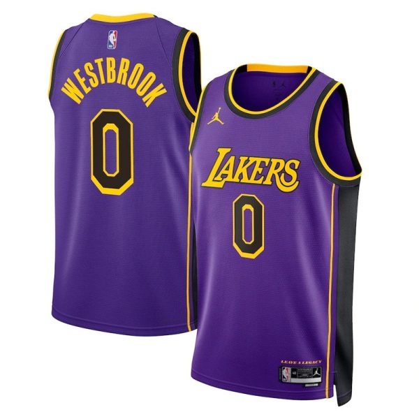 Maillot unisexe Los Angeles Lakers Russell Westbrook Jordan Purple Swingman - Statement Edition - Boutique officielle de maillots NBA