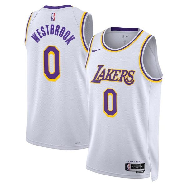 Maillot unisexe Los Angeles Lakers Russell Westbrook Nike Swingman blanc - Édition Association - Boutique officielle de maillots NBA