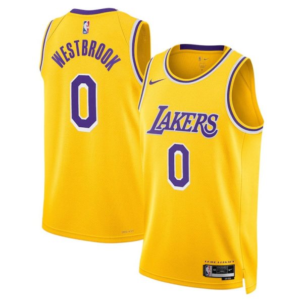 Maillot unisexe Los Angeles Lakers Russell Westbrook Nike Swingman jaune - Édition Icon - Boutique officielle de maillots NBA