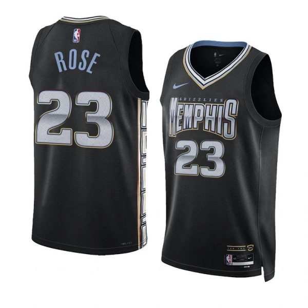 Maillot Swingman unisexe Memphis Grizzlies Derrick Rose Nike noir 2022-23 - City Edition - Boutique officielle de maillots NBA