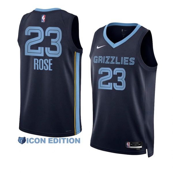 Maillot unisexe Memphis Grizzlies Derrick Rose Nike Swingman bleu marine - Édition Icon - Boutique officielle de maillots NBA