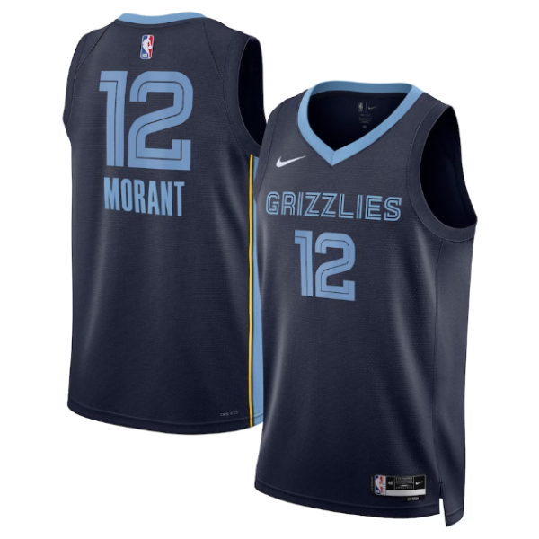 Maillot unisexe Memphis Grizzlies Ja Morant Nike Navy Swingman - Édition Icon - Boutique officielle de maillots NBA