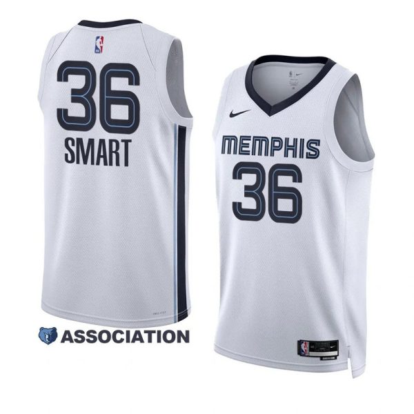 Maillot unisexe Memphis Grizzlies Marcus Smart Nike blanc Swingman - Édition Association - Boutique officielle de maillots NBA