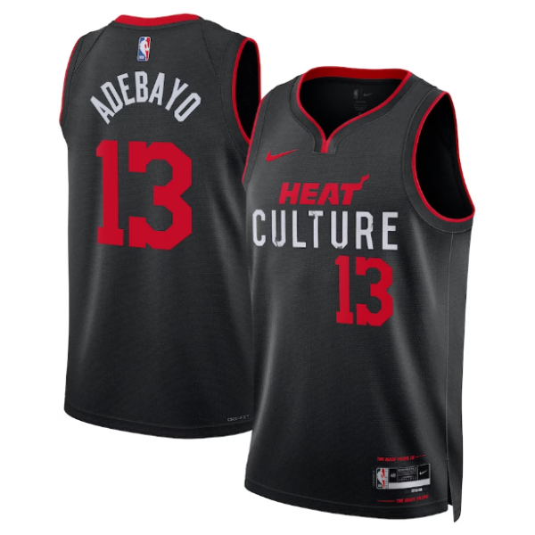 Maillot Swingman unisexe Miami Heat Bam Adebayo Nike noir 2023-24 - City Edition - Boutique officielle de maillots NBA